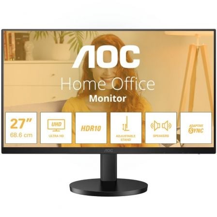 Monitor Profesional AOC U27B3AF 27"/ 4K/ Multimedia/ Regulable en altura/ Negro - Frikibase