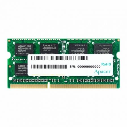Memoria RAM Apacer DV.08G2K.KAM 8GB/ DDR3L/ 1600MHz/ 1.35V/ CL11/ SODIMM - Frikibase