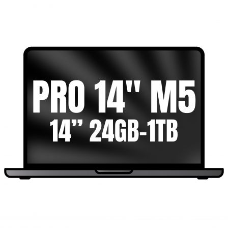 Apple Macbook Pro 14"/ M5 Pro 15-Core CPU/ 24GB/ 1TB SSD/ 16-Core GPU/ Negro Espacial - Frikibase