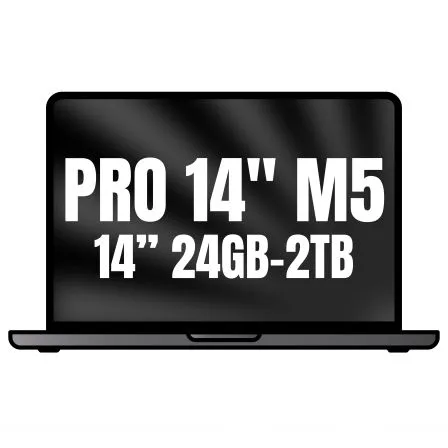 Apple Macbook Pro 14"/ M5 Pro 18-Core CPU/ 24GB/ 2TB SSD/ 20-Core GPU/ Negro Espacial - Frikibase