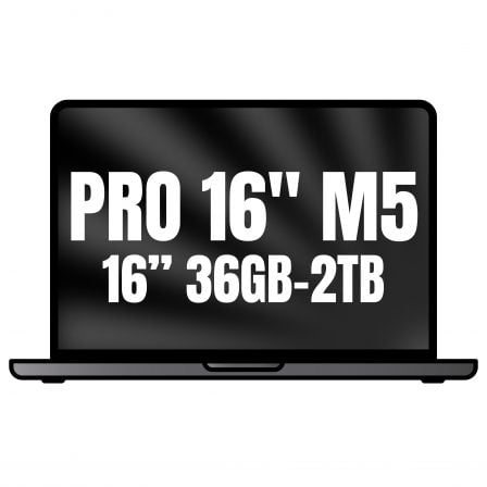 Apple Macbook Pro 16"/ M5 Max 18-Core CPU/ 36GB/ 2TB SSD/ 32-Core GPU/ Negro Espacial - Frikibase