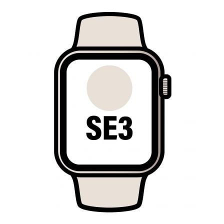 Apple Watch SE3/ GPS/ 40mm/ Caja de Aluminio Blanco Estrella/ Correa Deportiva Blanco Estrella M/L - Frikibase