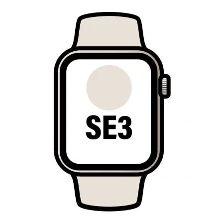 Apple Watch SE3/ GPS/ Cellular/ 44mm/ Caja de Aluminio Blanco Estrella/ Correa Deportiva Blanco Estrella M/L - Frikibase