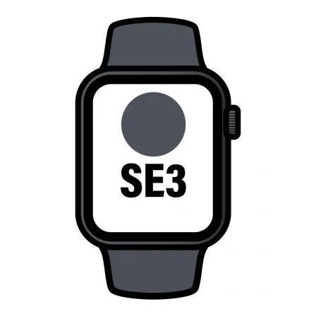 Apple Watch SE3/ GPS/ Cellular/ 44mm/ Caja de Aluminio Medianoche/ Correa Deportiva Medianoche S/M - Frikibase