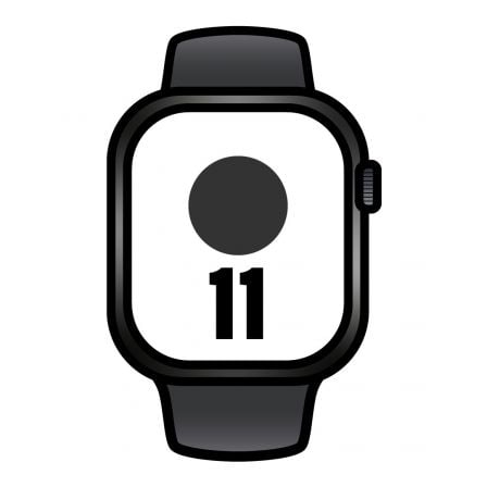 Apple Watch Series 11/ GPS/ 42mm/ Negro Azabache/ Correa Deportiva Negra (M/L) - Frikibase
