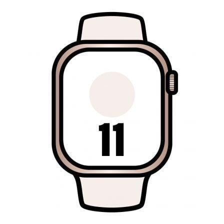 Apple Watch Series 11/ GPS/ 42mm/ Oro Rosa/ Correa Deportiva Rosa rubor (S/M) - Frikibase