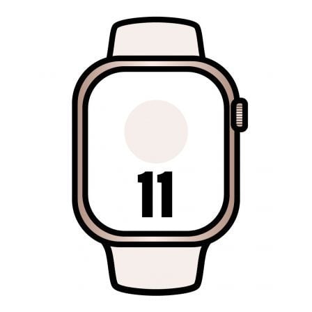 Apple Watch Series 11/ GPS/ 42mm/ Oro Rosa/ Correa Deportiva Rosa rubor (M/L) - Frikibase