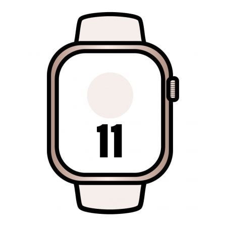 Apple Watch Series 11/ GPS/ 46mm/ Oro Rosa/ Correa Deportiva Rosa rubor (S/M) - Frikibase