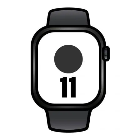 Apple Watch Series 11/ GPS/ Cellular/ 42mm/ Negro Azabache/ Correa Deportiva Negra (S/M) - Frikibase