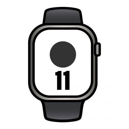Apple Watch Series 11/ GPS/ Cellular/ 42mm/ Titanio Natural/ Correa Deportiva Negra (M/L) - Frikibase