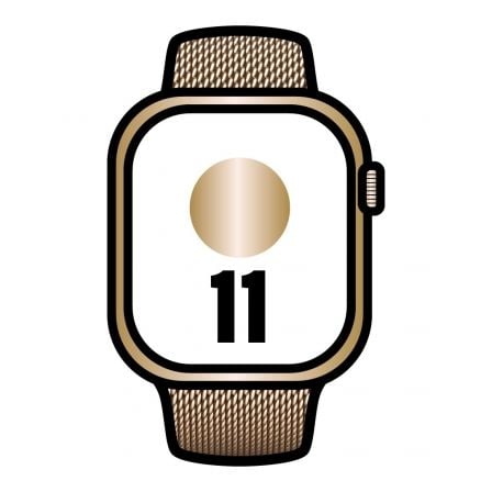 Apple Watch Series 11/ GPS/ Cellular/ 42mm/ Titanio Dorado/ Correa Dorada Milanese Loop - Frikibase