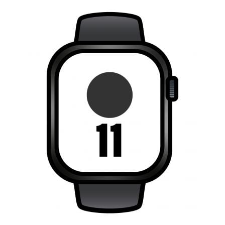 Apple Watch Series 11/ GPS/ Cellular/ 46mm/ Caja de Aluminio Negra/ Correa Deportiva Negra M/L - Frikibase