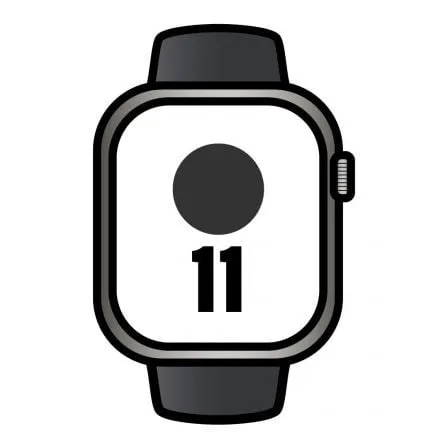 Apple Watch Series 11/ GPS/ Cellular/ 46mm/ Titanio Negro Pizarra/ Correa Deportiva Negra S/M - Frikibase
