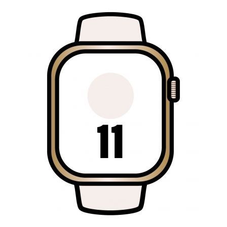 Apple Watch Series 11/ GPS/ Cellular/ 46mm/ Titanio Dorado/ Correa Deportiva Rosa Rubor M/L - Frikibase