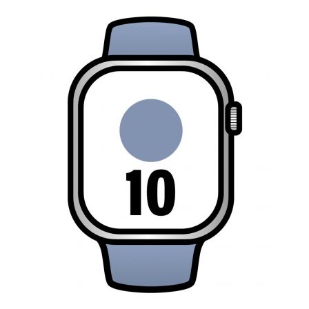 Apple Watch Series 10/ GPS/ Cellular/ 42mm/ Caja de Aluminio / Correa Deportiva Azul Denim S/M - Frikibase