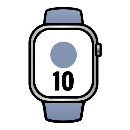 Apple Watch Series 10/ GPS/ Cellular/ 42mm/ Caja de Aluminio / Correa Deportiva Azul Denim S/M - Frikibase