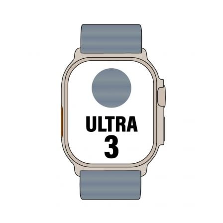 Apple Watch Ultra 3 GPS/ Cellular 49mm Caja de Titanio Natural/ Correa Ocean Azul Naútico - Frikibase