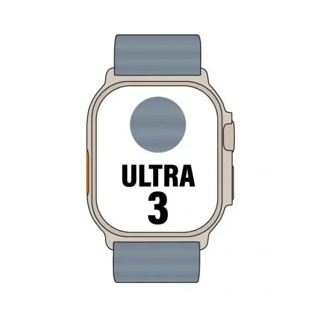 Apple Watch Ultra 3 GPS/ Cellular 49mm Caja de Titanio Natural/ Correa Ocean Azul Naútico - Frikibase