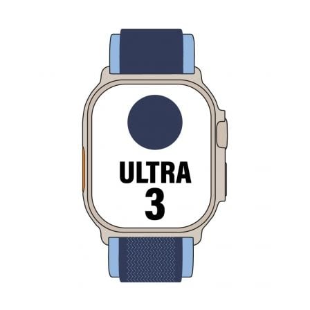 Apple Watch Ultra 3/ GPS/ Cellular/ 49mm/ Caja de Titanio Natural/ Correa Loop Trail Azul/azul brillante S/M - Frikibase