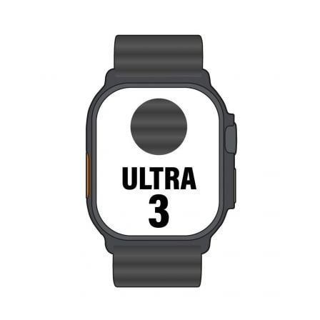 Apple Watch Ultra 3/ GPS/ Cellular/ 49mm/ Caja Titanio Negro/ Correa Ocean Negra - Frikibase