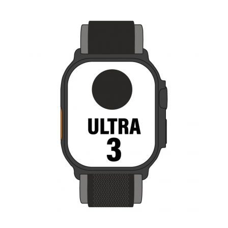 Apple Watch Ultra 3/ GPS/ Cellular/ 49mm/ Caja Titanio Negro/ Correa Trail Loop Negra M/L - Frikibase