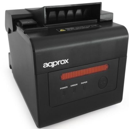 Impresora de Tickets Approx appPOS80ALARM/ Térmica/ Ancho papel 58 y 80mm/ USB-RS232-LAN-RJ11/ Negra - Frikibase