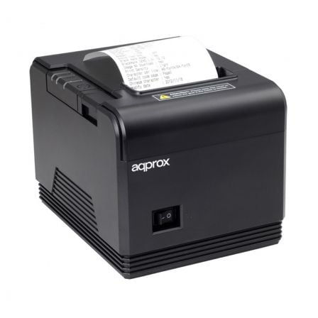 Impresora de Tickets Approx appPOS80AM/ Térmica/ Ancho papel 80mm/ USB-RS232/ Negra - Frikibase