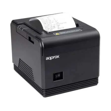 Impresora de Tickets Approx appPOS80AM/ Térmica/ Ancho papel 80mm/ USB-RS232/ Negra - Frikibase