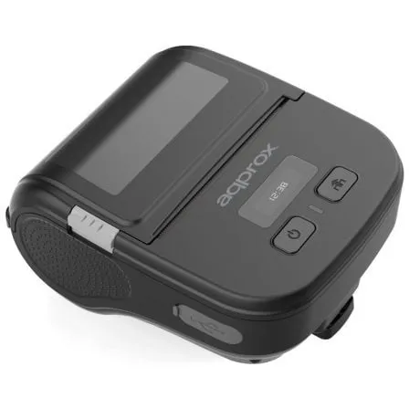Impresora de Tickets Approx appPOS80PORTABLE/ Térmica/ Ancho papel 80mm/ USB-Bluetooth/ Negra - Frikibase