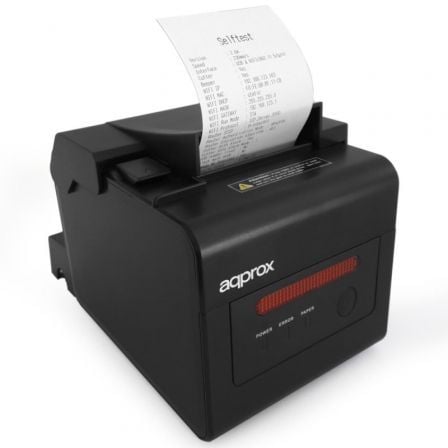 Impresora de Tickets Approx appPOS80WIFI+LAN/ Térmica/ Ancho papel 58 y 80mm/ USB-WiFi-LAN-RS232-RJ11/ Negra - Frikibase