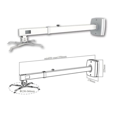 Soporte de Pared para Proyector Approx appSV03P/ Extensible/ hasta 10kg - Frikibase