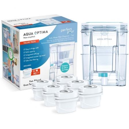 Depósito de Agua Filtrada Aqua Optima WD1001/ 8.2L/ Incluye 6 Filtros - Frikibase