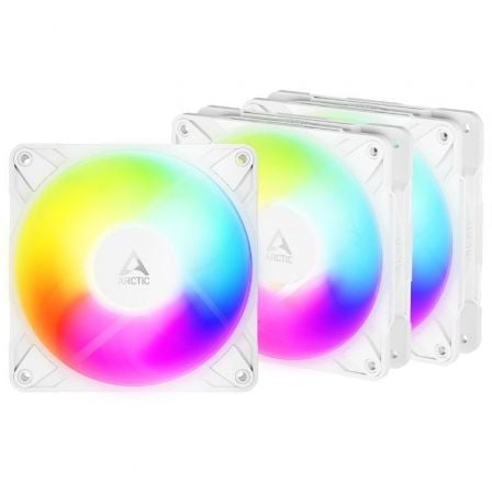 Pack de 3 Ventilador Arctic P12 Pro Reverse A-RGB/ 12cm/ Blanco - Frikibase