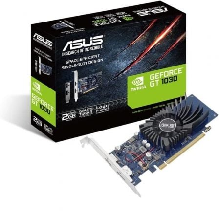 Tarjeta Gráfica Asus GeForce GT 1030/ 2GB GDDR5/ Compatible con Perfil Bajo - Frikibase