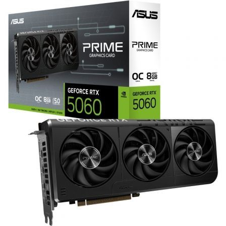 Tarjeta Gráfica Asus Prime GeForce RTX 5060 OC Edition/ 8GB GDDR7 - Frikibase