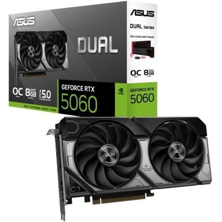 Tarjeta Gráfica Asus Dual GeForce RTX 5060 OC/ 8GB GDDR7 - Frikibase