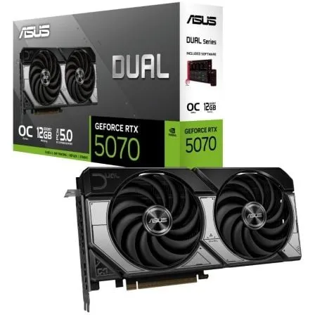 Tarjeta Gráfica Asus Dual GeForce RTX 5070 OC/ 12GB GDDR7 - Frikibase