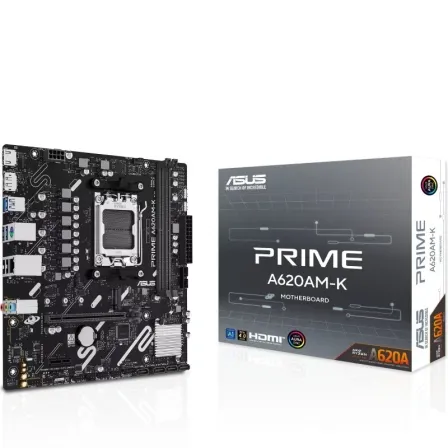 Placa Base Asus A620AM-K Socket AM5/ DDR5/ PCIe 4.0/ Micro ATX - Frikibase