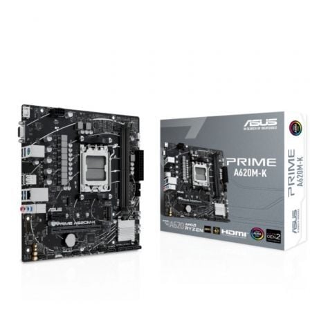 Placa Base Asus Prime A620M-K Socket AM5/ DDR5/ PCIe 4.0/ Micro ATX - Frikibase