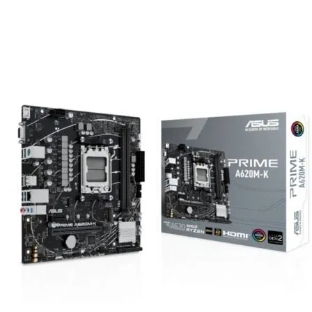Placa Base Asus Prime A620M-K Socket AM5/ DDR5/ PCIe 4.0/ Micro ATX - Frikibase