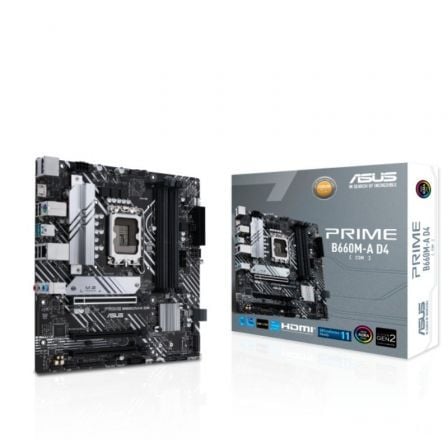 Placa Base Asus Prime B660M-A D4-CSM/ Socket 1700/ DDR4/ PCIe 4.0/ Micro ATX - Frikibase