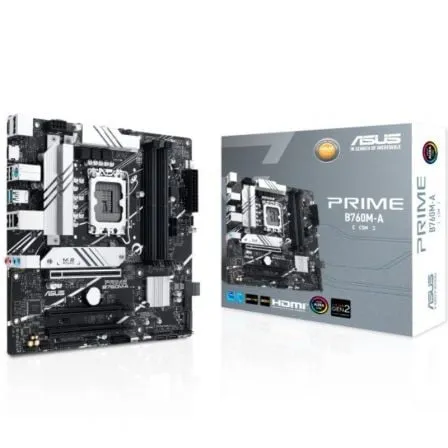 Placa Base Asus Prime B760M-A-CSM Socket 1700/ DDR5/ PCIe 4.0/ Micro ATX - Frikibase