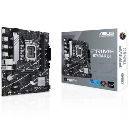 Placa Base Asus Prime B760M-R D4 Socket 1700/ DDR4/ PCIe 4.0/ Micro ATX - Frikibase