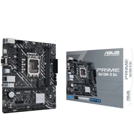 Placa Base Asus Prime H610M-D D4/ Socket 1700/ DDR4/ PCIe 4.0/ Micro ATX - Frikibase