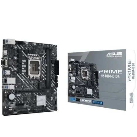 Placa Base Asus Prime H610M-D D4/ Socket 1700/ DDR4/ PCIe 4.0/ Micro ATX - Frikibase