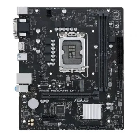 Placa Base Asus Prime H610M-R D4 Socket 1700/ DDR4/ PCIe 4.0/ Micro ATX/ Bulk - Frikibase