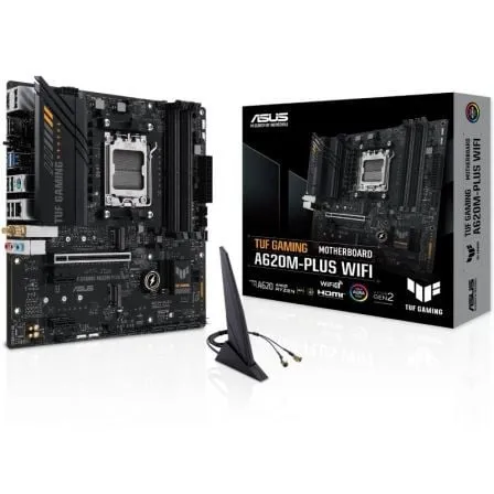Placa Base Asus TUF GAMING A620M-PLUS WiFi Socket AM5/ DDR5/ PCIe 4.0/ Micro ATX - Frikibase