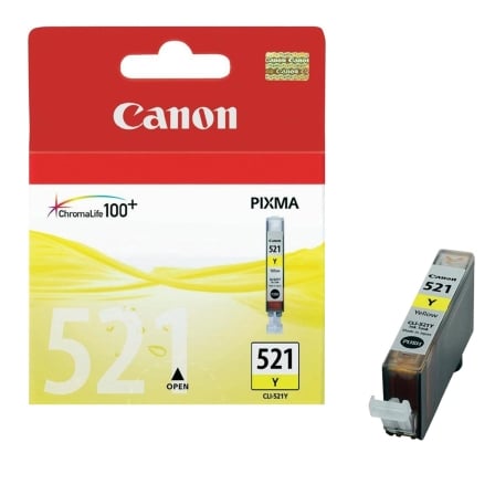 Cartucho de Tinta Original Canon CLI-521Y/ Amarillo - Frikibase