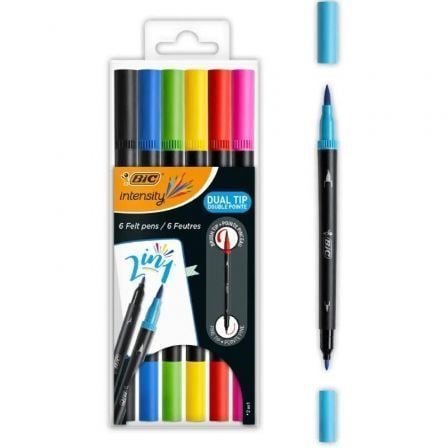 Rotuladores Punta Fina Bic Intensity Dual Tip 989694/ Colores Surtidos - Frikibase