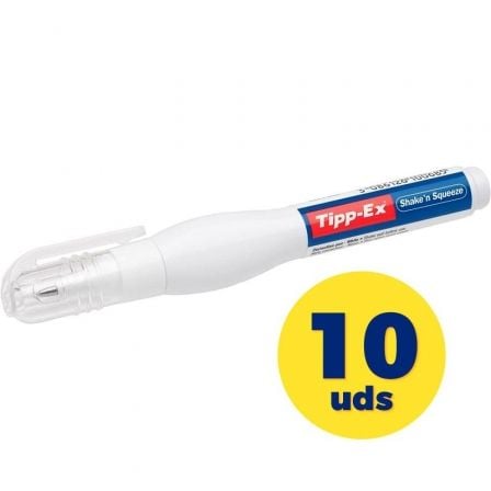 Caja de Correctores de Escritura en Lápiz Bic Tipp-Ex Shake'N Sqeeze/ 8ml/ 10 unidades - Frikibase
